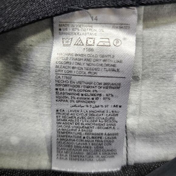 Old Navy Pants Women 14 Black White Polka Dot Wow Ankle High Rise Stretch Preppy - Picture 6 of 12